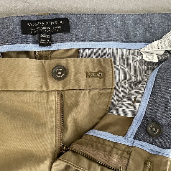 Mens Banana Republic Fulton Skinny Chino Sand - Picture 3 of 6